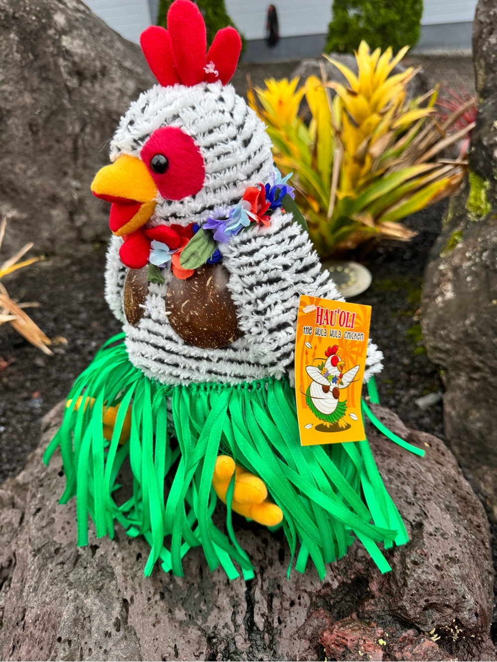 Hawaiian Stuff Hau‘oli Hula Hula Chicken Plush Doll Hawaii Collectible - Picture 3 of 9